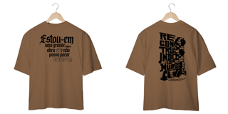 Nome do produto T-Shirt Oversized Unissex - Estou em uma grande obra