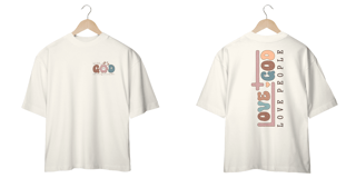 Nome do produto T-Shirt Oversized Unissex - Whit God all thing are possible