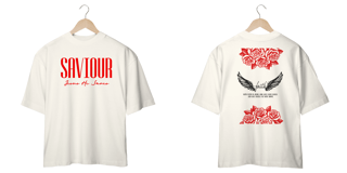 Nome do produto T-Shirt Oversized Unissex - Saviour Jesus he saves