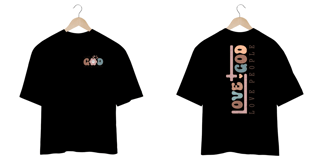 Nome do produto T-Shirt Oversized Unissex - Whit God all thing are possible