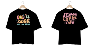 Nome do produto T-Shirt Oversized Unissex - God is good all the time