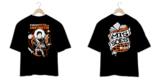 Nome do produto T-Shirt Oversized Unissex - Nossa metal é o infinito.