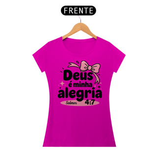 Nome do produto T-Shirt Feminina - Deus é minha alegria 