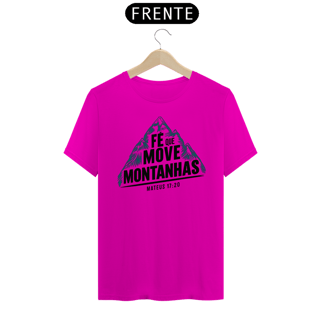 Nome do produto T-Shirt Unissex - Fé que move montanhas