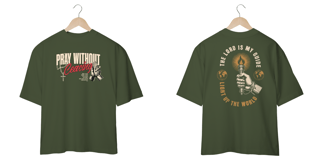 Nome do produto T-Shirt Oversized Unissex - Pray without ceasing