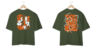 Nome do produto T-Shirt Oversized Unissex - Jesus salva mano