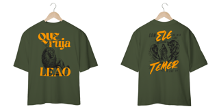 Nome do produto T-Shirt Oversized Unissex - Que ruja o leão 