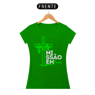 Nome do produto T-Shirt Feminina - Missão em ação 