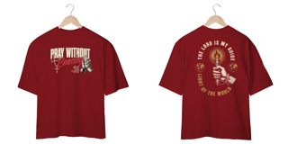 Nome do produto T-Shirt Oversized Unissex - Pray without ceasing