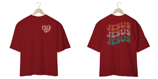 Nome do produto T-Shirt Oversized Unissex - Love Like Jesus