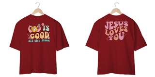 Nome do produto T-Shirt Oversized Unissex - God is good all the time