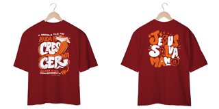 Nome do produto T-Shirt Oversized Unissex - Ajuda a crescer