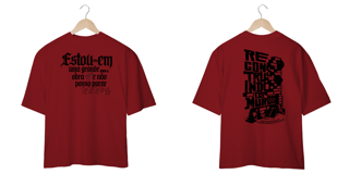 Nome do produto T-Shirt Oversized Unissex - Estou em uma grande obra