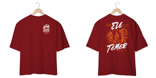 Nome do produto T-Shirt Oversized Unissex - Com ele ao meu lado temer o que ? 