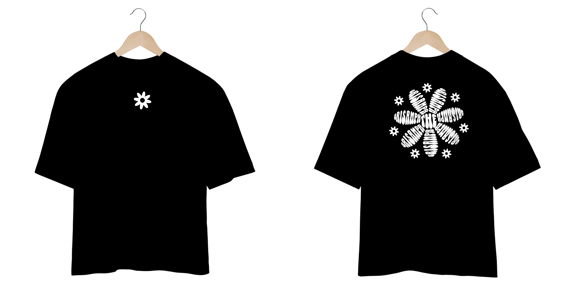 Camiseta Oversized Flor Brisampa