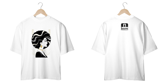 Camiseta Oversized Feminina Negro Bom – Liberdade, Estilo e Identidade