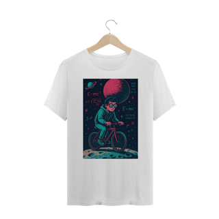 Nome do produto Camiseta Nerd Cósmica – Ciclista no Espaço