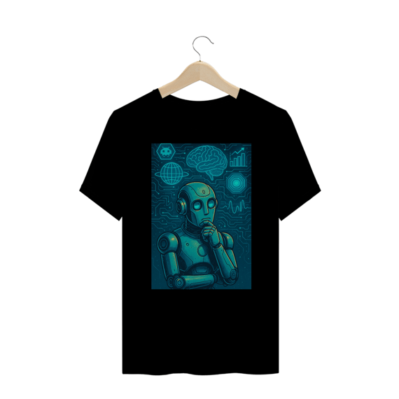 Camiseta Nerd Robô Futurista