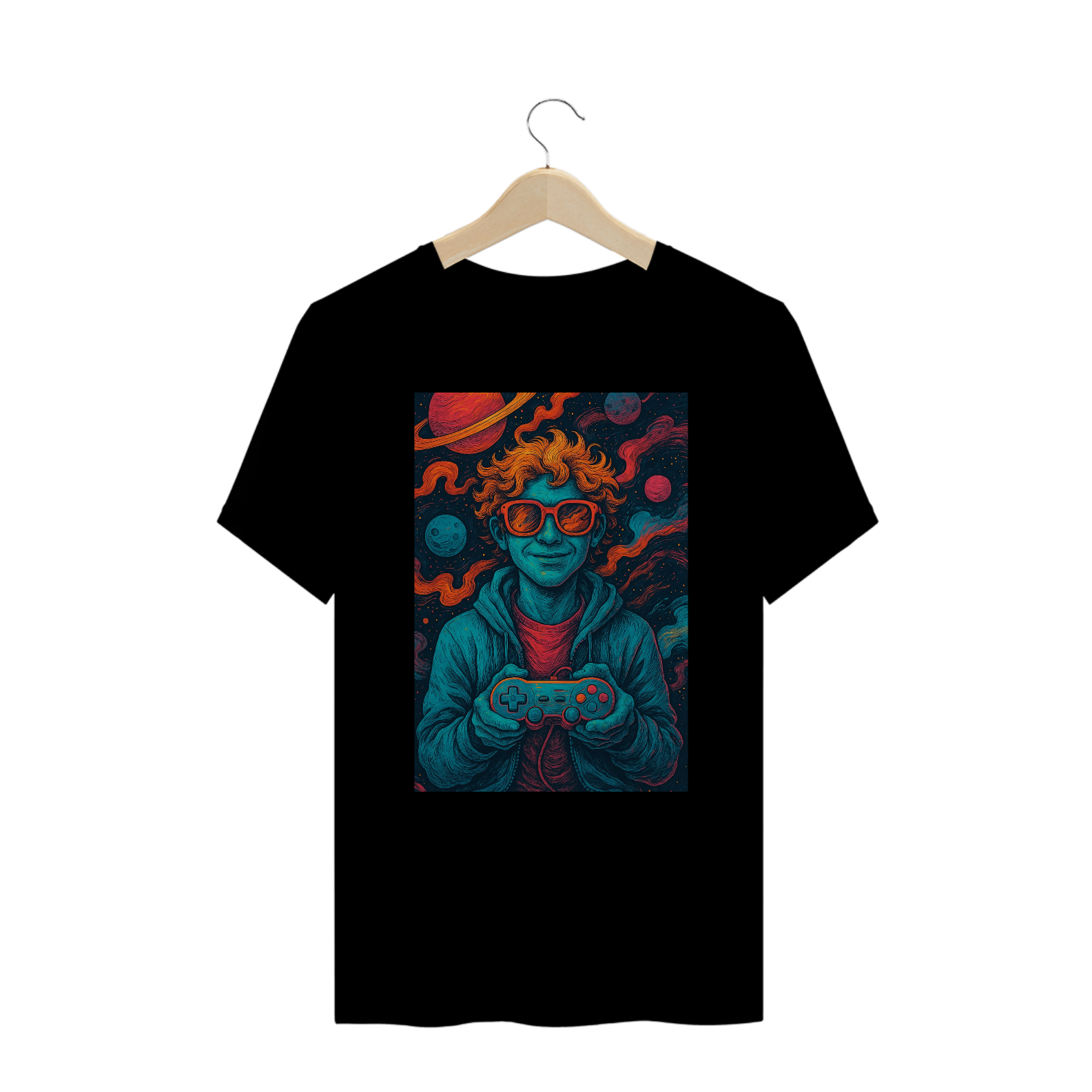 Camiseta Nerd Gamer Cósmico