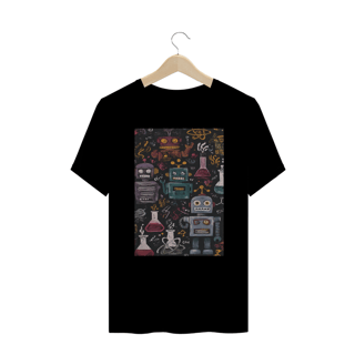 Camiseta Nerd Robôs Retrô