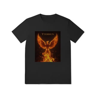Camiseta Preta Yterbiun – Fênix em Chamas | 100% Algodão