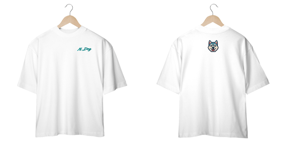 Camiseta Oversized efeito Bordado