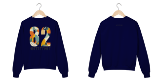 Nome do produto Moletom prime fechado linha aquarela number