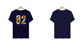 Nome do produto T-shirt plus size linha aquarela number