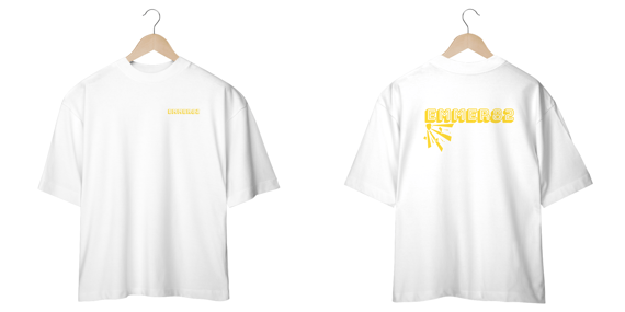 Camisa oversized LINHA CLEAN WAY ESTAMPA ESTILHAÇO LARANJADA