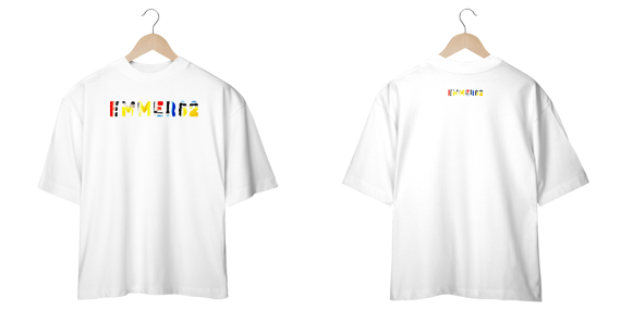 Camisa oversized LINHA PINTURAS ESTAMPA 