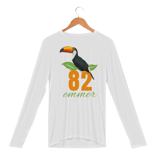 Camisa manga longa sport dry uv linha brasil estampa tucano emmer82