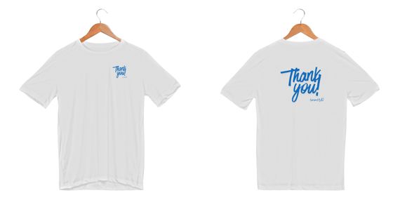 Camisa sport dry uv estampa thankyou azul
