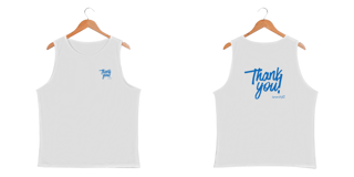 Nome do produto Regata sport dry uv estampa thakyou azul