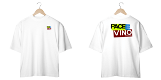 Camisa oversized estampa pace e vino