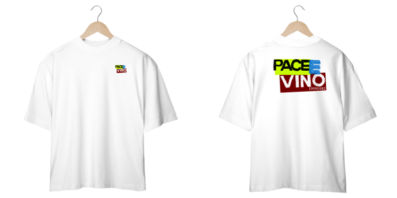 Camisa oversized estampa pace e vino