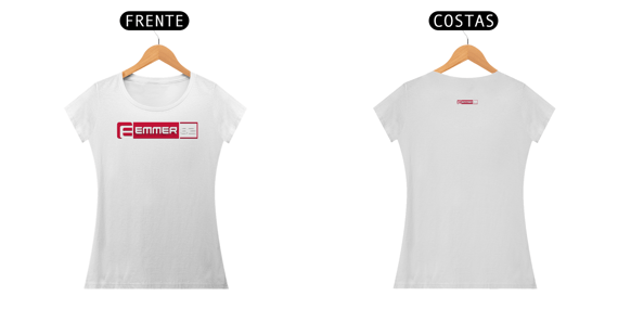 Camiseta baby long classic linha new agw estampa vermelha