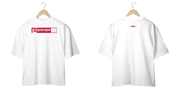 Camiseta oversized linha new age estampa vermelha