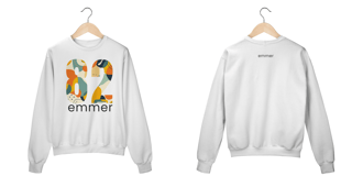 Nome do produto Moletom prime fechado linha aquarela number