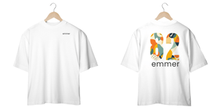 Camiseta oversized linha aquarela number