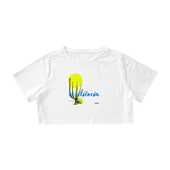 Camisa cropped linha biomas brasilis - branca