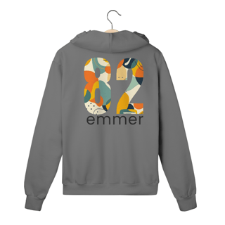 Nome do produto Moletom prime com ziper linha aquarela number