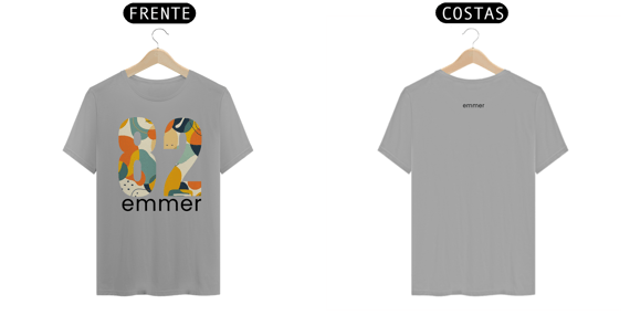 T-shirt quality linha aquarela number