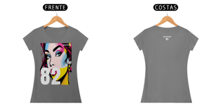 Camisa baby long estonada LINHA POP ART FEMME