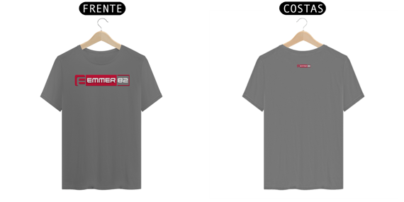 T-shirt estonada linha new age estampa vermelha