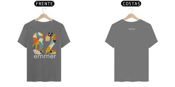 T-shirt estonada linha aquarela number