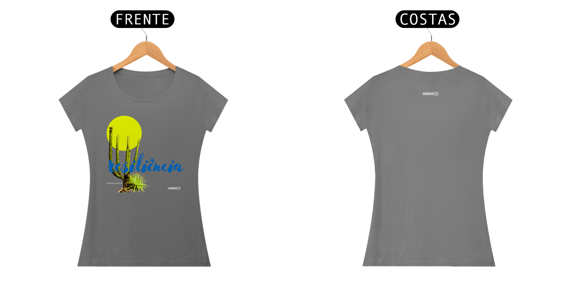 Camiseta baby long estonada linha biomas brasilis