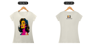 Camisa baby long pima LINHA POP ART FEMME
