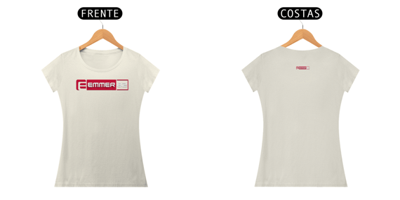 Camiseta baby long pima linha new age estampa vermelha