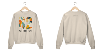 Nome do produto Moletom prime fechado linha aquarela number