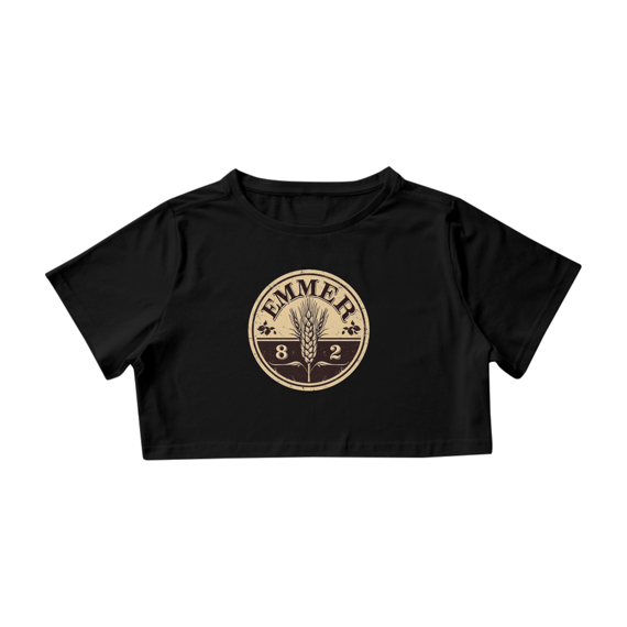 Cropped LINHA ORIGINAL BRAND ESTAMPA BRASÃO